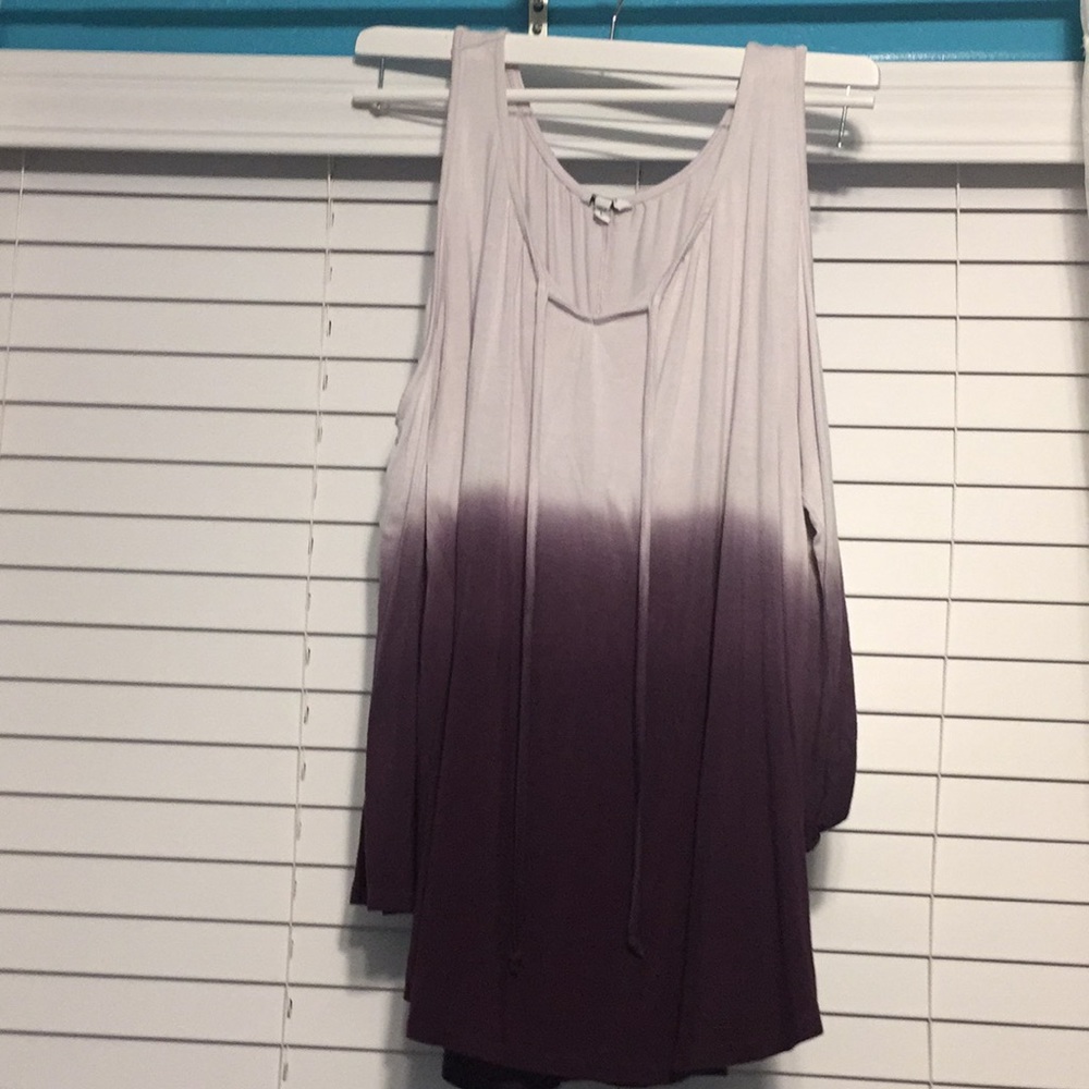 A ombré purple shirt